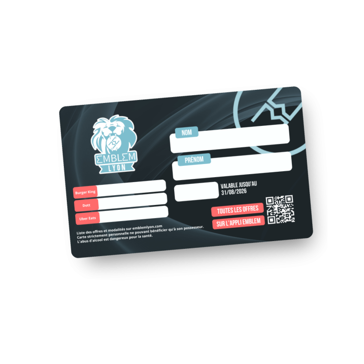 Carte Emblem Lyon